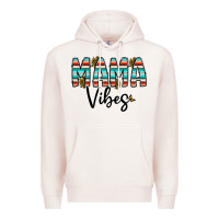 Pale Pink mama vibes Premium Hoodie - CowhideDigitalArt