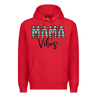 Red mama vibes Premium Hoodie - CowhideDigitalArt
