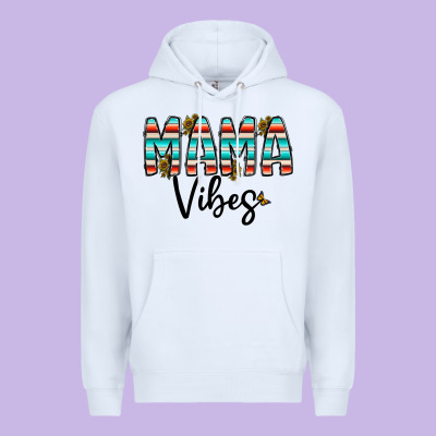 Mama Vibes Premium Hoodie Designed By Cowhidedigitalart