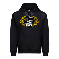 Black back the blue Urban Hoodie - CowhideDigitalArt