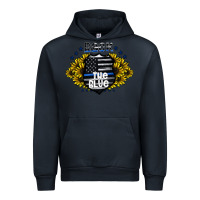 Navy back the blue Urban Hoodie - CowhideDigitalArt