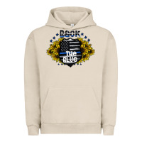 Pigment French Oak back the blue Urban Hoodie - CowhideDigitalArt