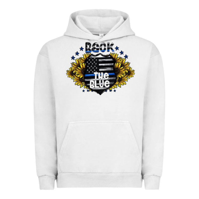 Back The Blue Urban Hoodie by CowhideDigitalArt | Teevron