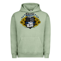 Pigment Oil Green back the blue Urban Hoodie - CowhideDigitalArt