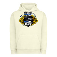 Pigment Pistachio back the blue Urban Hoodie - CowhideDigitalArt