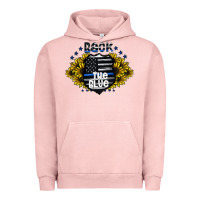 Pigment Salmon back the blue Urban Hoodie - CowhideDigitalArt