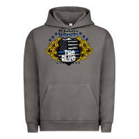 Pigment Tornado back the blue Urban Hoodie - CowhideDigitalArt