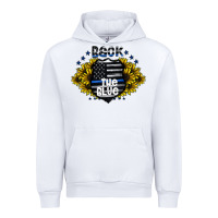 White back the blue Urban Hoodie - CowhideDigitalArt