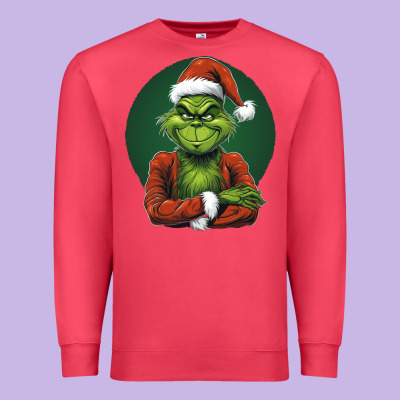 Grinch Premium Sweatshirt Designed By Unal Design