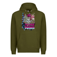 Army Green freezing season skeleton Premium Hoodie - FaDigitalArtStudio