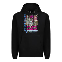 Black freezing season skeleton Premium Hoodie - FaDigitalArtStudio