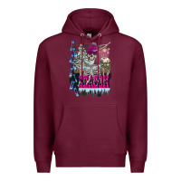 Burgundy freezing season skeleton Premium Hoodie - FaDigitalArtStudio