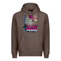 Coffee freezing season skeleton Premium Hoodie - FaDigitalArtStudio