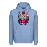 Colony Blue freezing season skeleton Premium Hoodie - FaDigitalArtStudio