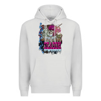 Dove Grey freezing season skeleton Premium Hoodie - FaDigitalArtStudio