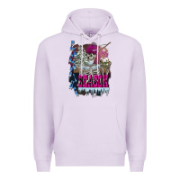 Lilac freezing season skeleton Premium Hoodie - FaDigitalArtStudio