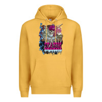 Mustard freezing season skeleton Premium Hoodie - FaDigitalArtStudio