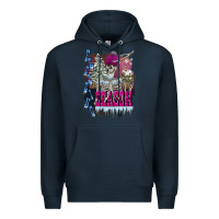 Navy freezing season skeleton Premium Hoodie - FaDigitalArtStudio
