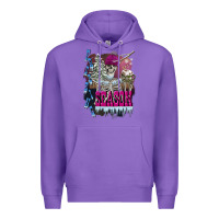 Purple freezing season skeleton Premium Hoodie - FaDigitalArtStudio