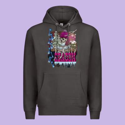 Freezing Season Skeleton Premium Hoodie Designed By Fadigitalartstudio