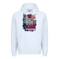 White freezing season skeleton Premium Hoodie - FaDigitalArtStudio