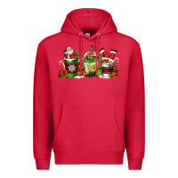 Cardinal coffee cups with santa claus Premium Hoodie - FaDigitalArtStudio