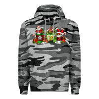 Slate Camo coffee cups with santa claus Premium Hoodie - FaDigitalArtStudio