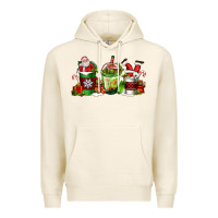 Tofu coffee cups with santa claus Premium Hoodie - FaDigitalArtStudio