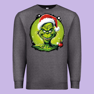Grinch Premium Sweatshirt Designed By Unal Design