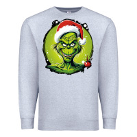 Heather Grey Grinch Premium Sweatshirt - Unal Design