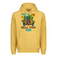 Antique Gold just a small town girl Premium Hoodie - HRA Design Shop