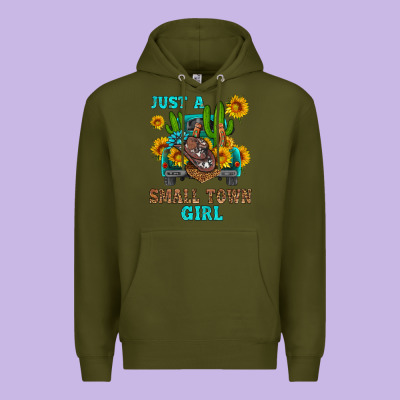 Just A Small Town Girl Premium Hoodie Designed By Hra Design Shop