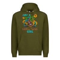 Army Green just a small town girl Premium Hoodie - HRA Design Shop
