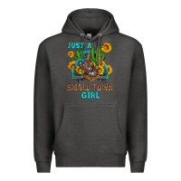 Charcoal Heather just a small town girl Premium Hoodie - HRA Design Shop