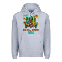 Heather Grey just a small town girl Premium Hoodie - HRA Design Shop