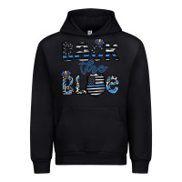Black back the blue1 Urban Hoodie - CowhideDigitalArt