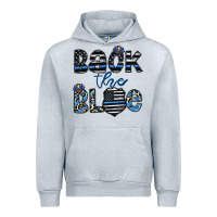 Heather Grey back the blue1 Urban Hoodie - CowhideDigitalArt