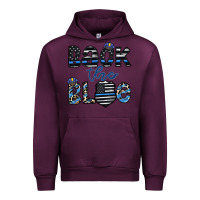 Mauve Wine back the blue1 Urban Hoodie - CowhideDigitalArt