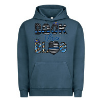 Pigment Midnight Navy back the blue1 Urban Hoodie - CowhideDigitalArt