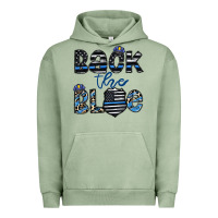 Pigment Oil Green back the blue1 Urban Hoodie - CowhideDigitalArt