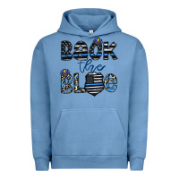 Pigment Pebble Blue back the blue1 Urban Hoodie - CowhideDigitalArt