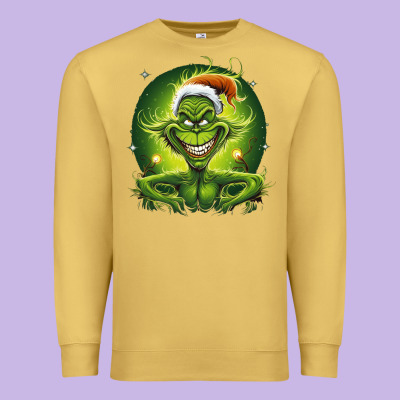 Grinch Premium Sweatshirt Designed By Unal Design