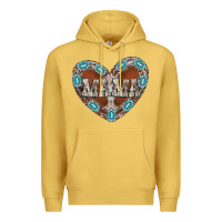 Antique Gold mama heart cowhide Premium Hoodie - CowhideDigitalArt