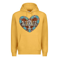 Mustard mama heart cowhide Premium Hoodie - CowhideDigitalArt