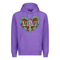 Purple mama heart cowhide Premium Hoodie - CowhideDigitalArt