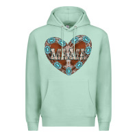 Seafoam mama heart cowhide Premium Hoodie - CowhideDigitalArt
