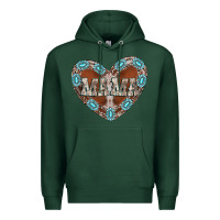 Sports Green mama heart cowhide Premium Hoodie - CowhideDigitalArt