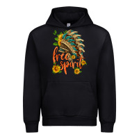 Free Spirit Sunflower And Indian Headdress Urban Hoodie | Teevron