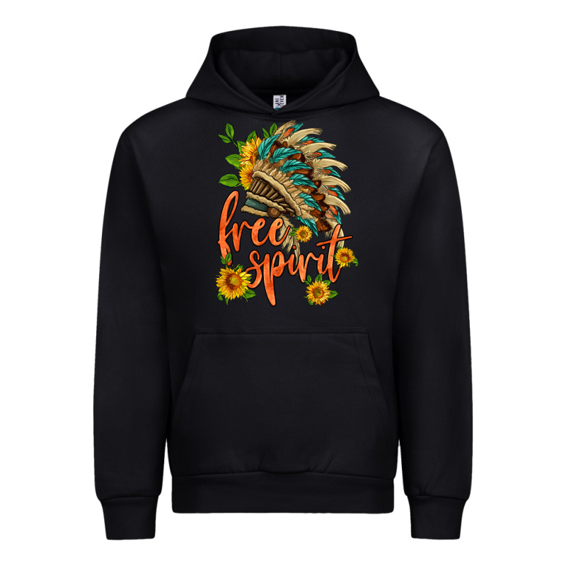 Free Spirit Sunflower And Indian Headdress Urban Hoodie by HRA Design Shop | Teevron