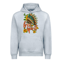 Heather Grey free spirit sunflower and indian headdress Urban Hoodie - HRA Design Shop